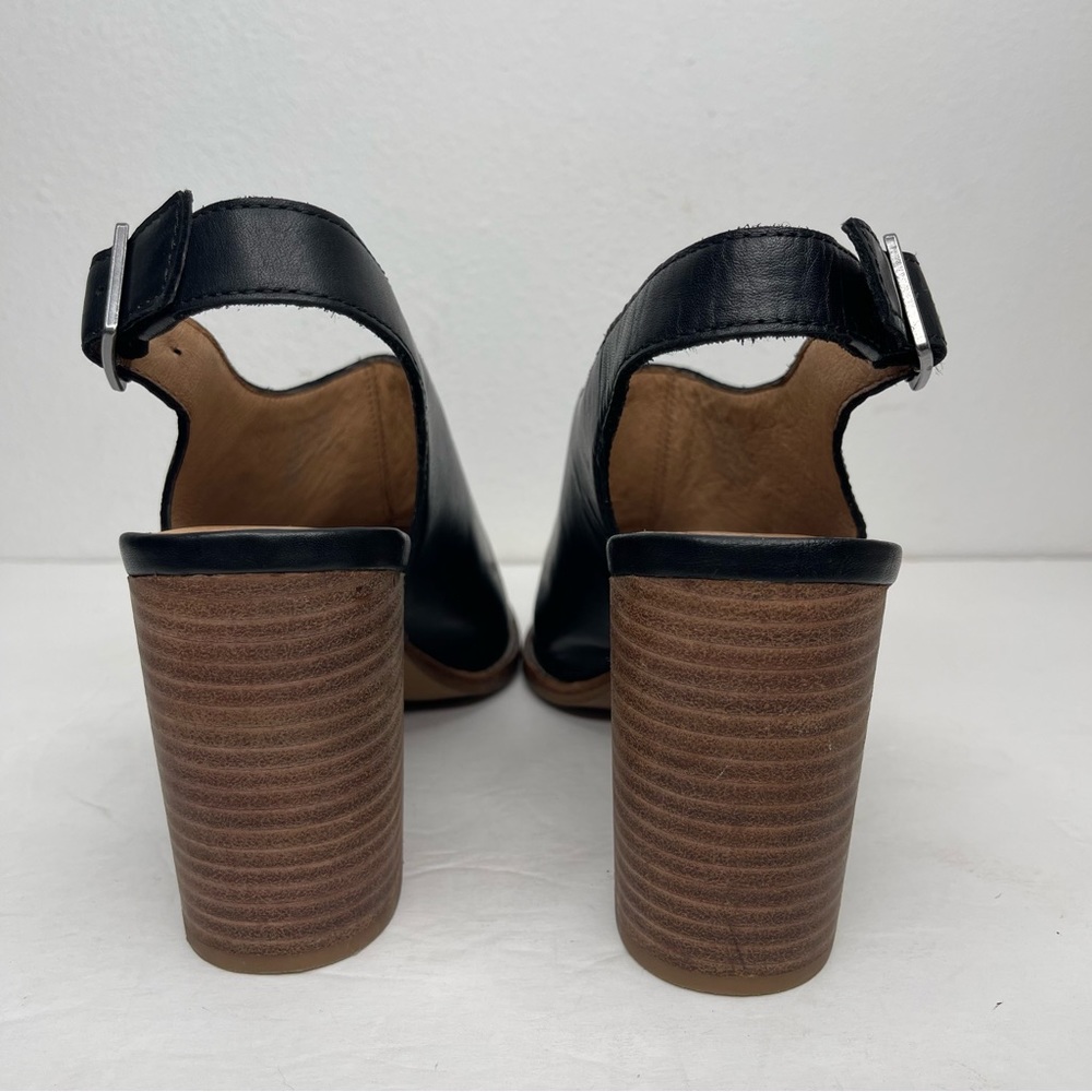 Madewell The Cary Sandal In Leather Open-Toe Heel Booties Size 9.5 - Picture 7 of 15